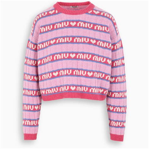 miu miu pullover pink|miumiu sweaters for women.